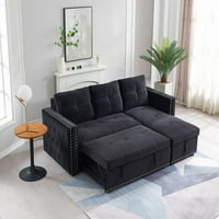 Nappali szekcionált kanapé, aukfa modern bársony reverzibilis alvó szekcionált kanapé, ülés L alakú, húzott ággyal