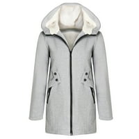 Női Divat Téli meleg cipzáras kabát hosszú ujjú alkalmi kapucnis kabát kabát High Street Slim Wi