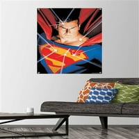 Képregény-Superman-portré fali poszter Nyomócsapokkal, 22.375 34