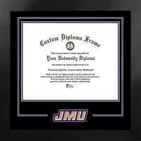 James Madison Dukes 16W 12h Spirit Diploma Manhattan fekete keret bónusz Campus képek litográfia