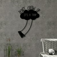 Ada Lakberendezés Bútor Fekete Lengő Felhő Modern Fém Fal Művészet