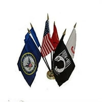 Katonai zászlók 4 x6 asztali szett asztali Bot alap