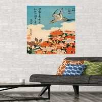 Kakukk és azálea által Katsushika Hokusai fali poszter, 22.375 34