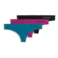 Jockey® Essentials Women's Seamfree® Eco Thong fehérnemű, nincs vonal bugyi, csomag, méretű Small-3XL, 5330