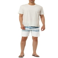 Egyedi olcsó férfiak csíkos tengerparti rövidnadrág színes blokk táblák szörfözési rövidnadrágok
