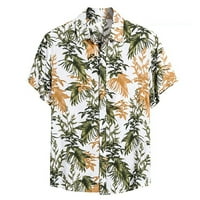 jsaierl férfi Hawaii ingek nyári nyomtatás Beach Shirt Regular Fit Rövid ujjú ingek kényelmes gomb le Aloha ing felső