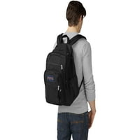 JanSport Nagy Diák Laptop Iskolai Hátizsák-Fekete