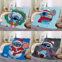 Lilo & Stitch karácsonyi flanel takaró ágy kanapé nappali kanapé szék 3d nyomtatott rajzfilm plüss takaró legjobb ajándékok