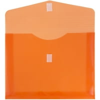Műanyag Hook & Loop borítékok, 9, 8x13x2, 12 csomag, narancssárga, bővítés