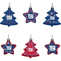 Forever Collectibles Shacter Biztos fa és Csillag dísz szett, New York Giants