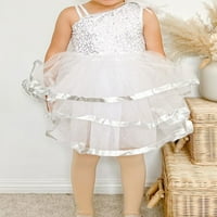 Licupiee hercegnő ruha kisgyermek kislányoknak nyári fehér ujjatlan többszintű Csipke Tüll flitteres Party ruha