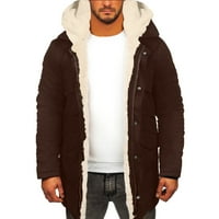 kpoplk férfi téli dzsekik férfiak plusz méretű vékony kabát Hajtóka gallér Hosszú ujjú Párnázott bőrkabát Vintage