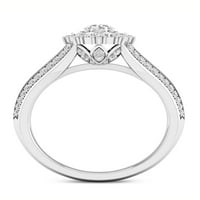 Imperial 3 4ct TDW Diamond 14Kwhite arany halo eljegyzési gyűrű