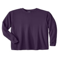 Kingsize férfi nagy & magas gofri kötött Thermal Crewneck póló hosszú fehérnemű felső