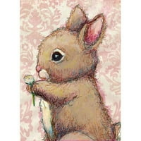 Oopsy Daisy's Bunny és Clover Canvas Wall Art, 10x14 méret