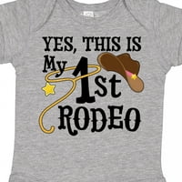 Inktastic Igen, ez az én 1. Rodeo-Cowboy kalap Rózsaszín zenekar, Lasso ajándék kislány Body