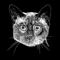 Lány szó Art póló-sziámi macska