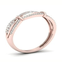 Imperial 1 4ct TDW Diamond 10K Rose Gold Anniversary Band