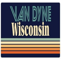Van Dyne Wisconsin Vinyl Matrica Matrica Retro Design