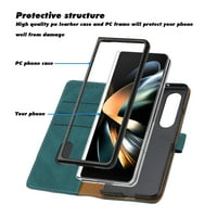 SaniMore pénztárca tok Samsung Galaxy Z Fold 4, mágneses csattal PU bőr állvány [RFID blokkoló] kártyahely Flip Folio