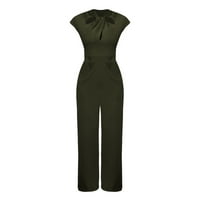 mveomtd Női alkalmi magas derék Body csomózott kivágás Design Rövid ujjú Jumpsuit jumpsuits Női alkalmi nyári ruha