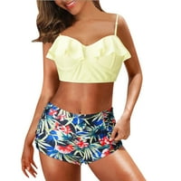 Fürdőruha Beachwear nyomtatási készlet Bikini melltartó nyomtatás Női virágos töltött nyomtatási fürdőruha