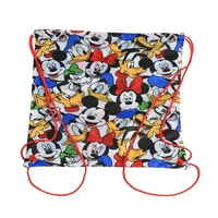 Disney Mickey Minnie Donald Goofy Pluto Zsinóros Tote Parittya Táska Fehér