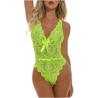 Női Csipke fehérnemű lezúduló V fésűkagyló Trim Teddy Babydoll Onesies Mini body Negligee a budoár ruhák