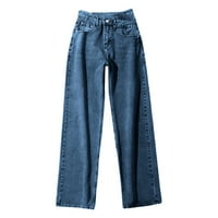 Akiihool Jeans női magas derekú női Stretch Pull-On Bootcut farmer