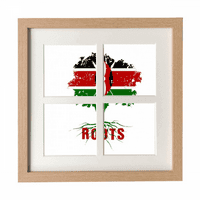 Zászló Gyökér Faly Kenya Art Deco Divat Keret Fal Asztali Kijelző Nyílások Kép