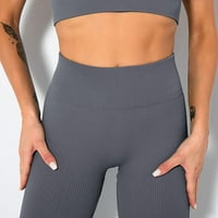 Női európai-Amerikai varrat nélküli szál csípő ideges jóga nadrág sport futó Fitness nadrág kilenc rész szűk jóga nadrág