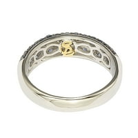 Kollekció sterling ezüst zafír és gyémánt akcent pave zenekar gyűrű