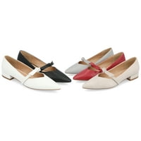 Journee Collection női Cait texturált anyag csúszás Mary Jane Flats