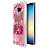 Csillogó csillogó vízesés védő TPU telefon tok Samsung Galaxy Note forgó gyűrű Állvánnyal