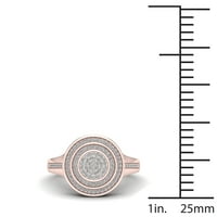 1 4ct tdw gyémánt 10k rózsa arany klaszter eljegyzési gyűrű