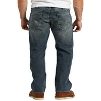 Ezüst Jeans Co. Men's Zac nyugodt illeszkedés egyenes láb farmer, derékméret 30-42