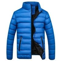 Téli Kabátok Férfiaknak Téli Meleg Slim Fit Vastag Buborék Kabát Alkalmi Kabát Felsőruházat Kék