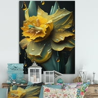 Designart sárga nárcisz virágok vászon fali művészet