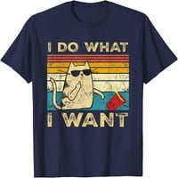 Fa Retro 80-as 90-es évek macska szerelmeseinek ajándékok Vicces azt csinálok, amit akarok macska póló
