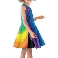 Bivenant Store Lányok szivárvány ujjatlan ruha aranyos gyermek ruházat gyerekek nyári ruhák