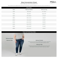 Ezüst Jeans Co. női plusz méret Suki Mid Rise egyenes láb farmer derékméret 12-24