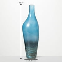Sullivans Kék Magas Váza Kék 19.5 H Üveg