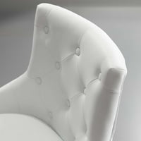 Modway Regent csomózott gomb forgatható Fau bőr irodai szék fehér