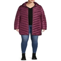 Big Chill női plusz méretű multi-Quilt Down Blend Puffer Coat