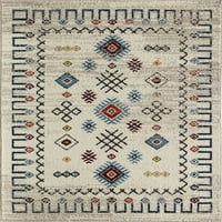 Szőnyegek America Bradford Kh60a Gabbeh krém törzsi marokkói krémterület szőnyeg, 5'x7 '