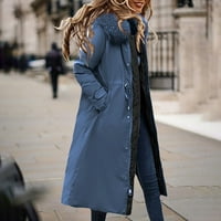 Ketyyh-chn téli kabátok Női vékony alkalmi kabát kabát felső felsőruházat Kék, M