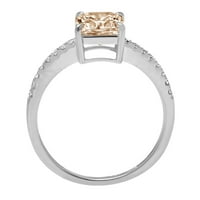 2.7 ct Asscher vágott pezsgő szimulált gyémánt 18K fehér arany évforduló eljegyzési gyűrű mérete 4