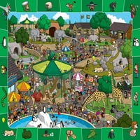 Nap az állatkertben-Spot and Find Puzzle, 100 darab