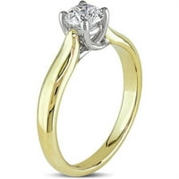 Carat T.W. Gyémánt 14KT kéttónusú arany eljegyzési gyűrű