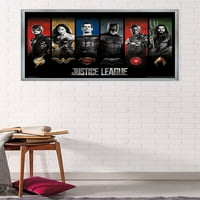Képregény film-Justice League-hősök és logók fali poszter, 22.375 34